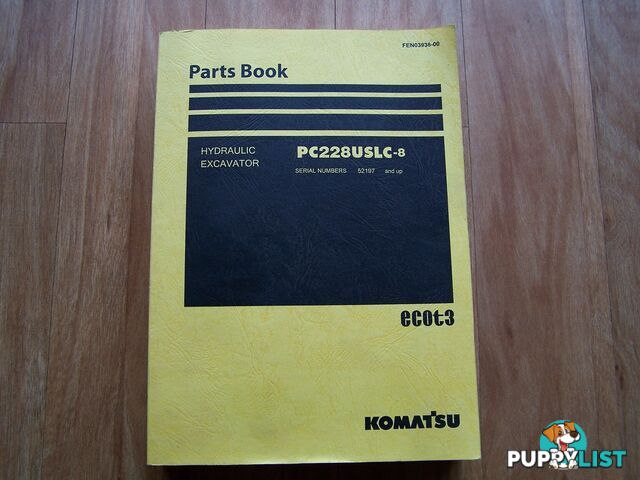 Komatsu Excavator Parts Book