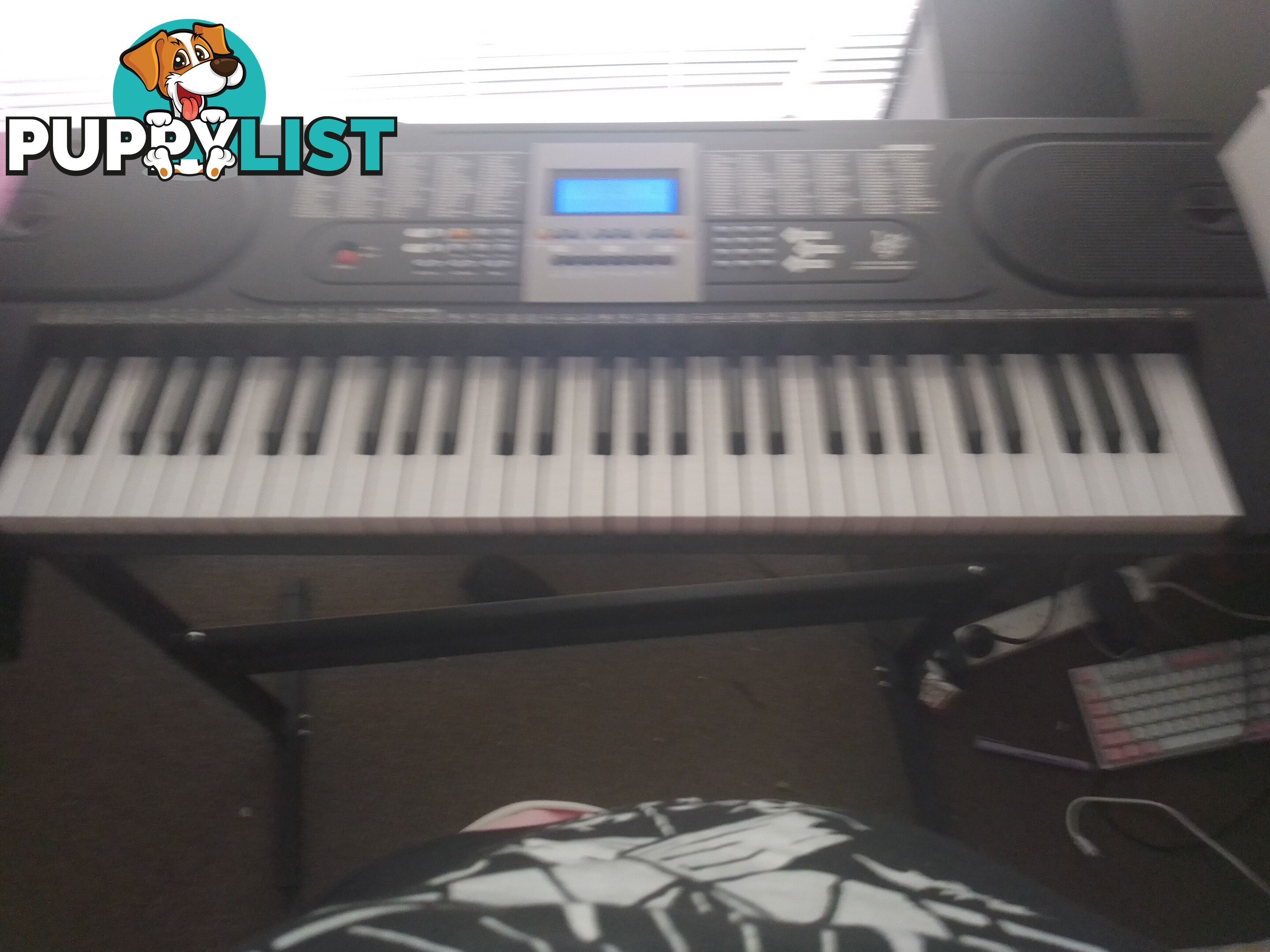 Yamaha keyboard with stand