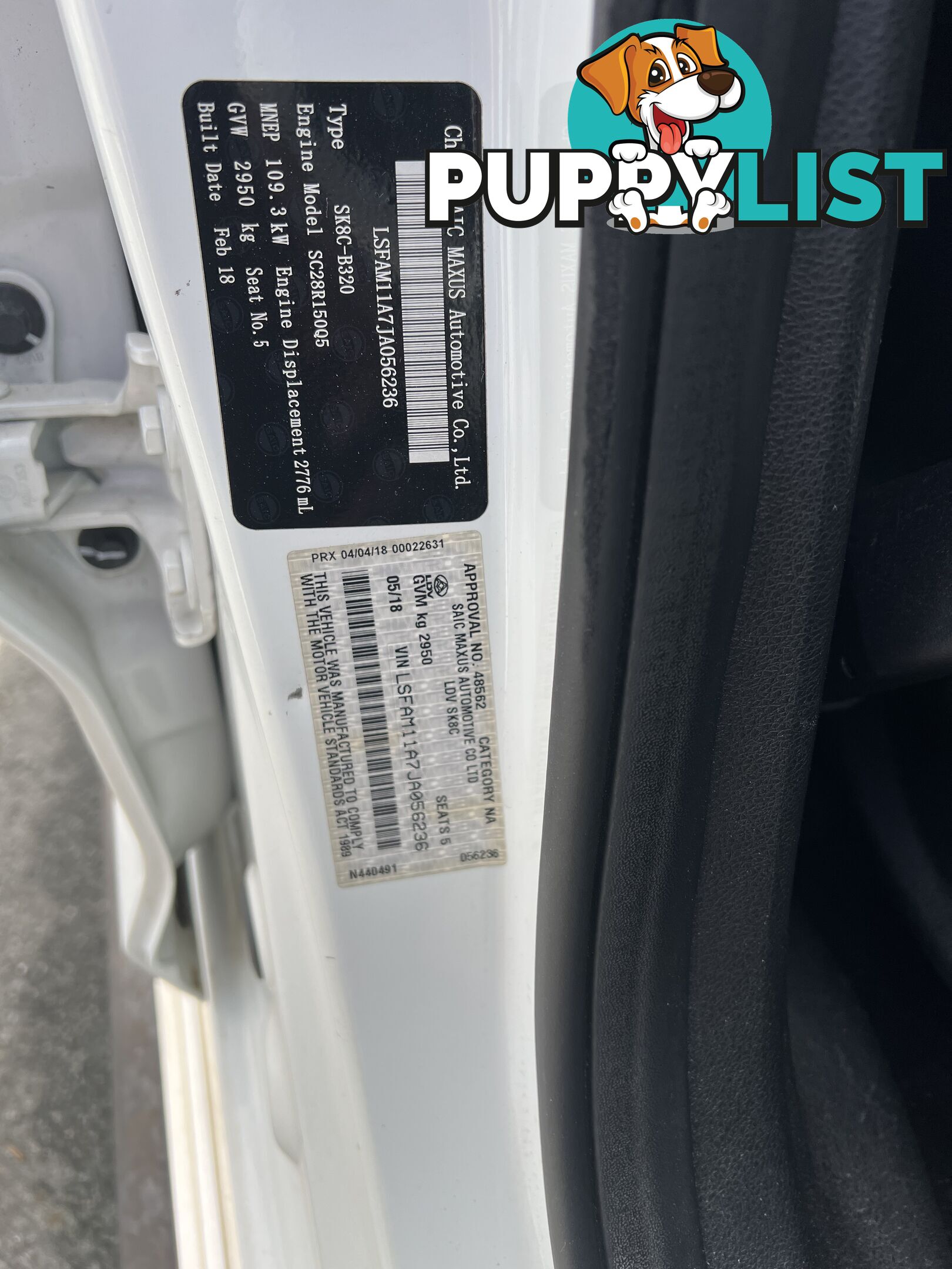 2018 LDV T60 SK8C LUXE Ute Automatic