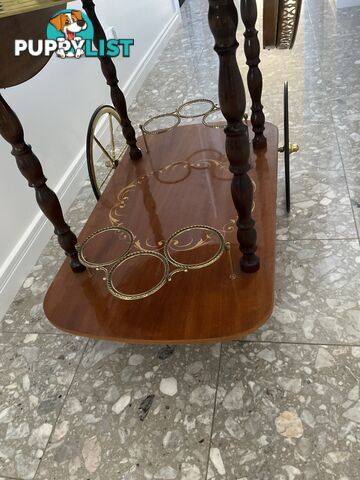 Vintage 1950’s Italian Inlay Bar Cart