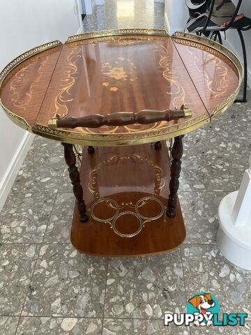 Vintage 1950’s Italian Inlay Bar Cart