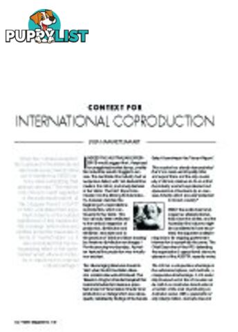 Context for International Coproduction