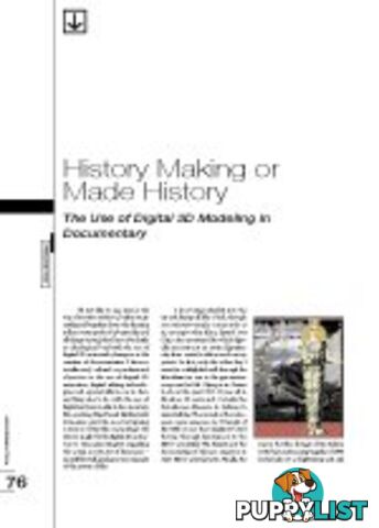 History Making or Made History: The Use of Digital 3D Modeling in Documentary