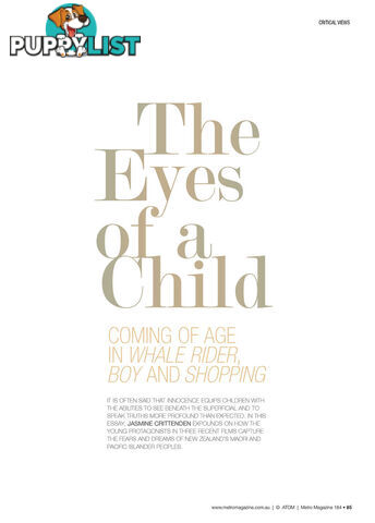 The Eyes of a Child: Coming of Age in Whale Rider, Boy and Shopping