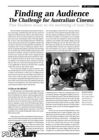 Finding an Audience: The Challenge for Australian Cinema (M112 version)