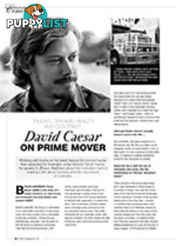 Trucks, Dreams, Reality and Contrast: David Caesar on Prime Mover