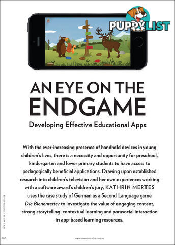 An Eye on the Endgame: Developing Effective Educational Apps