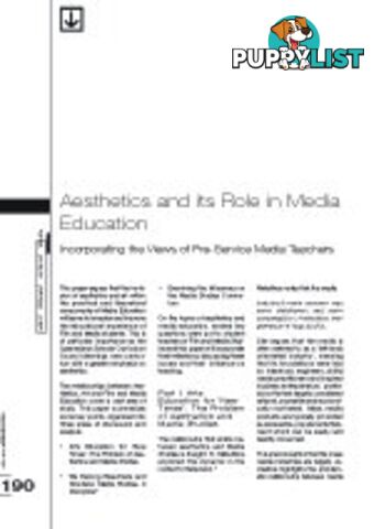 Aesthetics and Its Role in Media Education