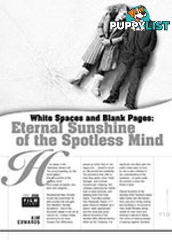 White Spaces and Blank Pages: Eternal Sunshine of the Spotless Mind