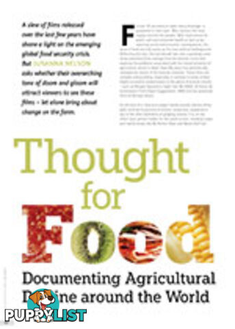 Thought for Food: Documenting Agricultural Decline around the World