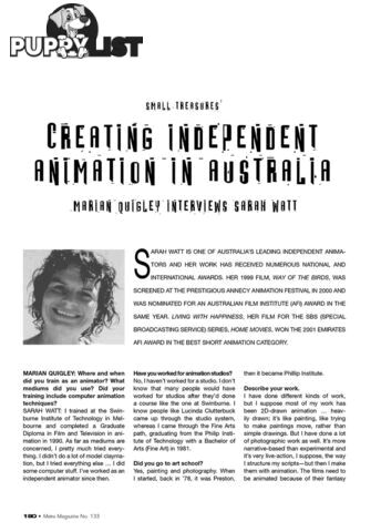 Small Treasures: Creating Independent Animation in Australia