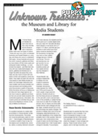 Unknown Treasures: The Museum and Library for Media Students