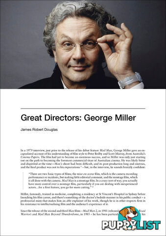 Great Directors: George Miller