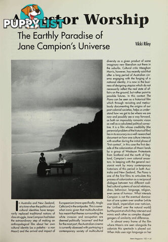 Ancestor Worship: The Earthly Paradise of Jane Campion's Universe