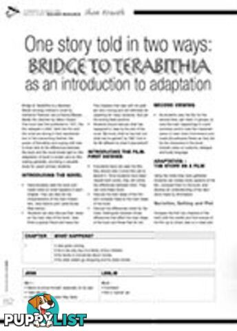 One Story Told in Two Ways: Bridge to Terabithia as an Introduction to Adaptation