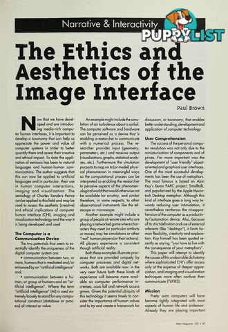 The Ethics and Aesthetics of the Image Interface