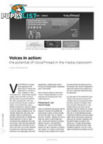 Voices in Action: The Potential of VoiceThread in the Media Classroom