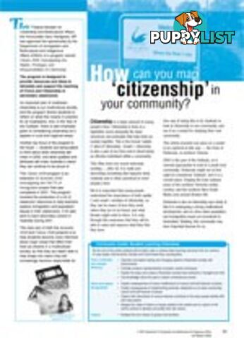 Citizen 2030: Mapping citizenship in a local community