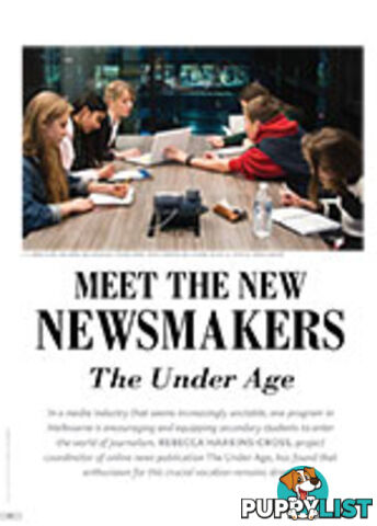 Meet the New Newsmakers: The Under Age