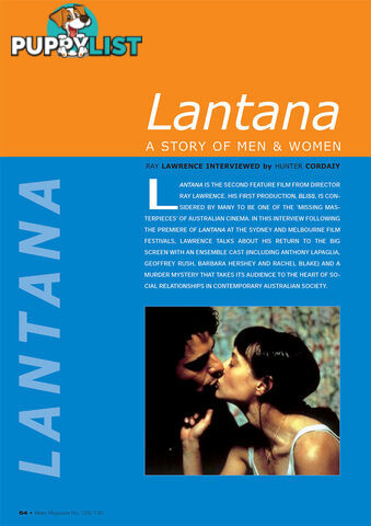 Lantana': A Story of Men and Women: Ray Lawrence Interviewed by Hunter Cordaiy