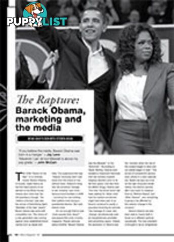 Idiot's Box: The Rapture: Barack Obama, Marketing and the Media