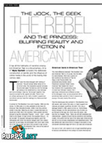 The Jock, The Geek, The Rebel and the Princess: Blurring Reality and Fiction in American Teen