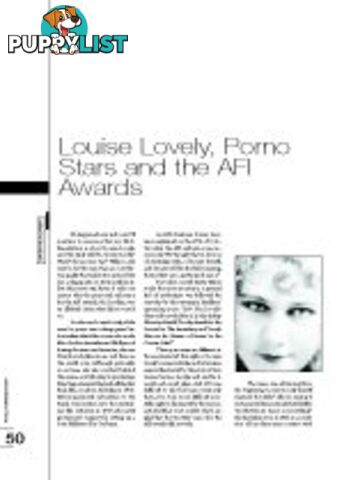 Louise Lovely, Porno Stars and the AFI Awards