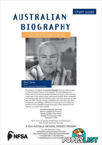 Australian Biography Series - Noel Tovey (Study Guide)