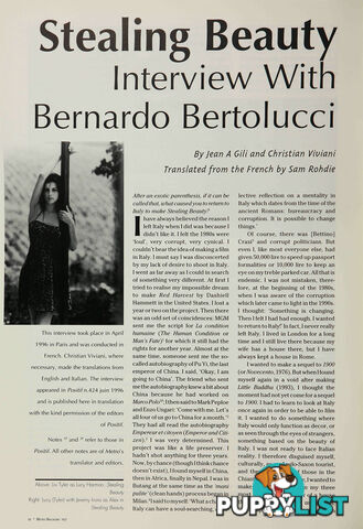 Stealing Beauty': Interview with Bernardo Bertolucci