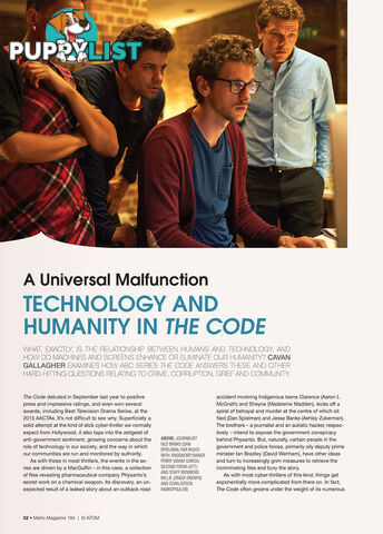 A Universal Malfunction: Technology and Humanity in The Code