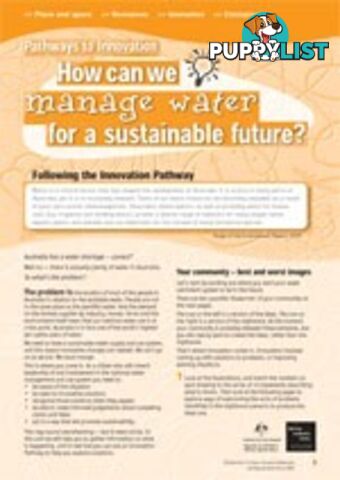 Innovation - How can we manage water for a sustainable future?