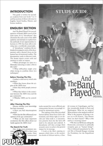 And the Band Played On ( Study Guide)