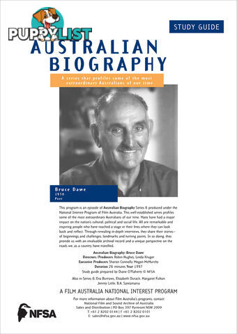 Australian Biography Series - Bruce Dawe (Study Guide)