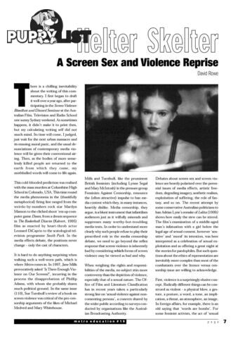 Helter Skelter: A Screen Sex and Violence Reprise