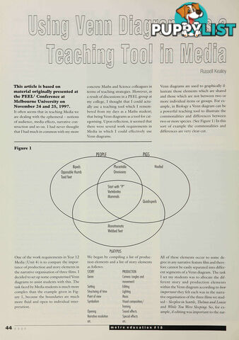 Using Venn Diagrams as a Teaching Tool in Media