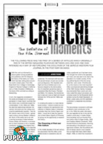 Critical Moments: The Evolution of the Film Journal