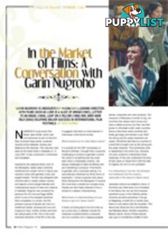 In the Market of Films: A Conversation with Garin Nugroho