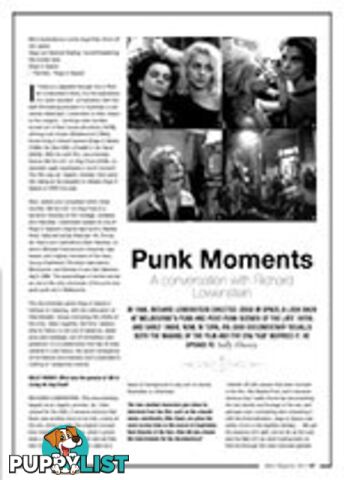 Punk Moments: A Conversation with Richard Lowenstein