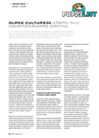 Glaze Cultures: Urban and Location-Aware Gaming