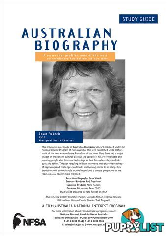 Australian Biography Series - Jill Winch (Study Guide)