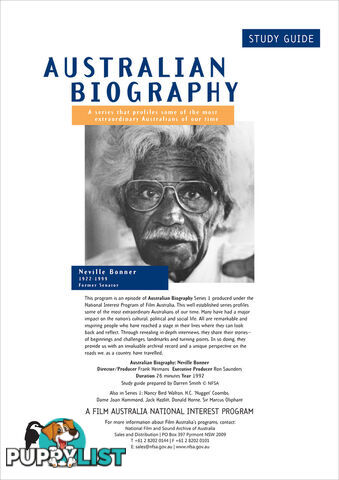 Australian Biography Series - Neville Bonner (Study Guide)