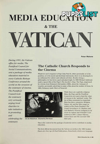 Media Education and the Vatican