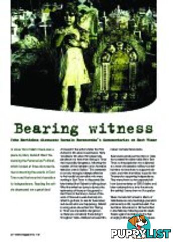 Bearing Witness: Carmela Baranowska's documentaries on East Timor