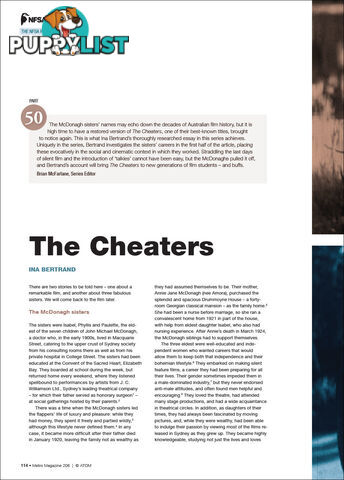 NFSA Restores Collection: 'The Cheaters'