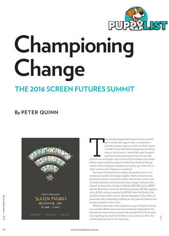 Championing Change: The 2016 Screen Futures Summit