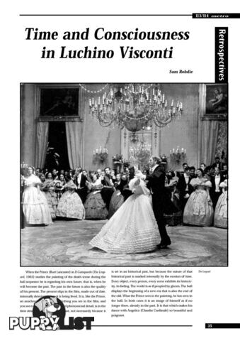 Time and Consciousness in Luchino Visconti