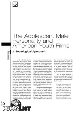 The Adolescent Male Personality and American Youth Films: A Sociological Approach