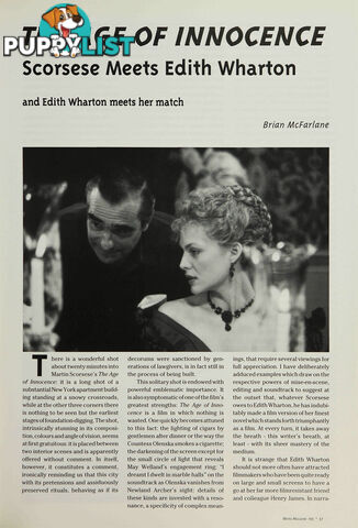 The Age of Innocence': Scorsese Meets Edith Wharton and Edith Wharton Meets Her Match