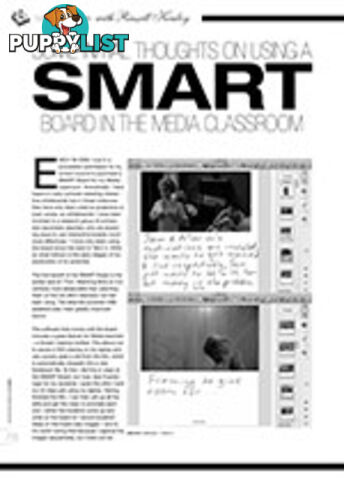 Some Initial Thoughts on Using a SMART Board in the Media Classroom