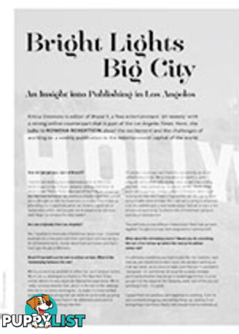 Bright Lights, Big City: An Insight into Publishing in Los Angeles